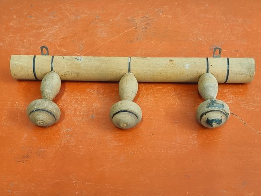 Vintage Wall Coat Rack in Faux Bamboo, 1920s-IFQ-2017495