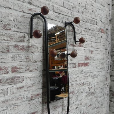 Vintage Wall Coat Rack with Beech Balls, 1950s-TL-753037