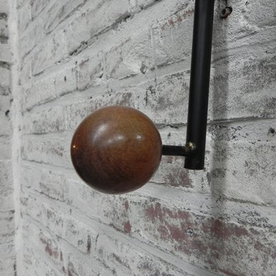 Vintage Wall Coat Rack with Beech Balls, 1950s-TL-753037