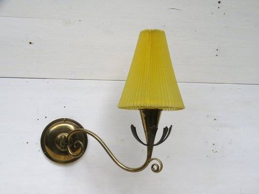 Vintage Wall Lamp in Brass, 1950s-EY-1342357