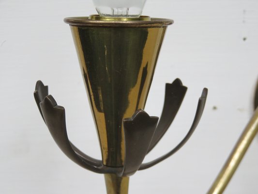 Vintage Wall Lamp in Brass, 1950s-EY-1342357