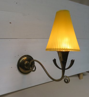 Vintage Wall Lamp in Brass, 1950s-EY-1342357