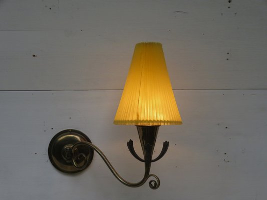 Vintage Wall Lamp in Brass, 1950s-EY-1342357