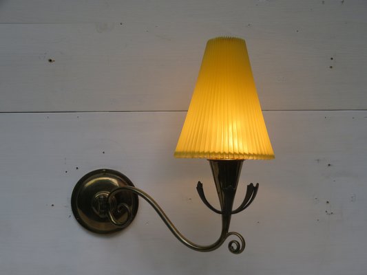 Vintage Wall Lamp in Brass, 1950s-EY-1342357