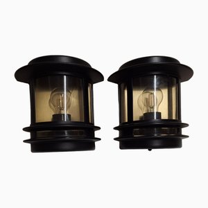 Vintage Wall Lamps with Black Aluminum Housing and Tinted Acrylic Glass Pane from Bonalux, 2000s, Set of 2-HOI-2021780