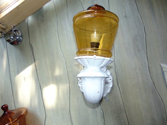 Vintage Wall Light in Aluminum & Glass, 1950s-CAQ-1436312