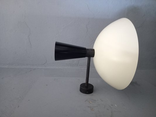 Vintage Wall Light in Black and White with Burnished Brass, 2000s-OHK-1739100