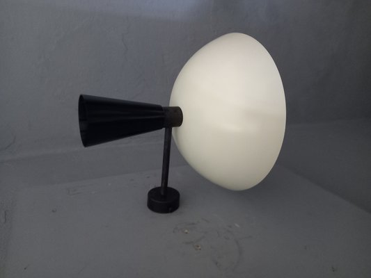 Vintage Wall Light in Black and White with Burnished Brass, 2000s-OHK-1739100