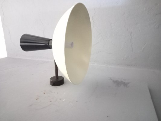 Vintage Wall Light in Black and White with Burnished Brass, 2000s-OHK-1739100