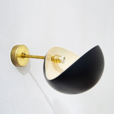 Vintage Wall Light in Brass and Aluminium, 1950s-WLO-1420304