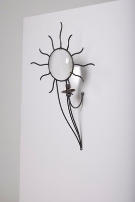 Vintage Wall Light in Wrought Iron by André Dubreuil, 1980s-QAC-2041726