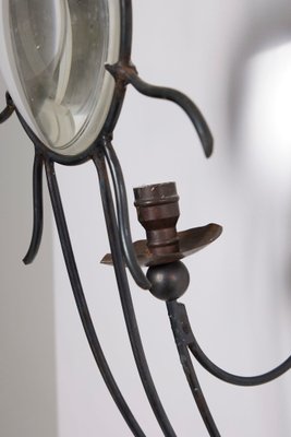 Vintage Wall Light in Wrought Iron by André Dubreuil, 1980s-QAC-2041726