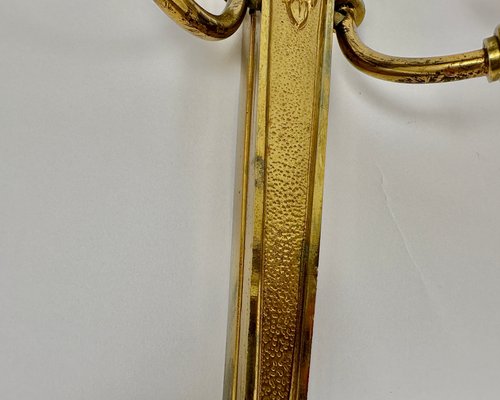 Vintage Wall Light Sconces in Gilt Bronze, France, 1930s, Set of 2-GYX-2018070