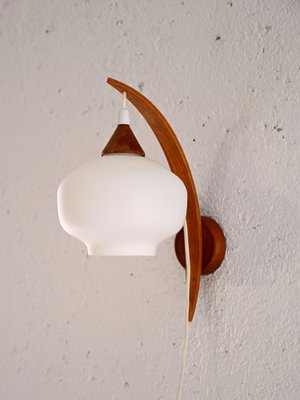 Vintage Wall Light with Opaline, 1960s-QWP-2042819