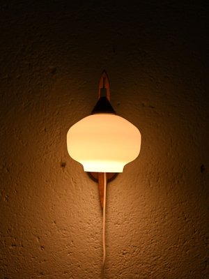 Vintage Wall Light with Opaline, 1960s-QWP-2042819