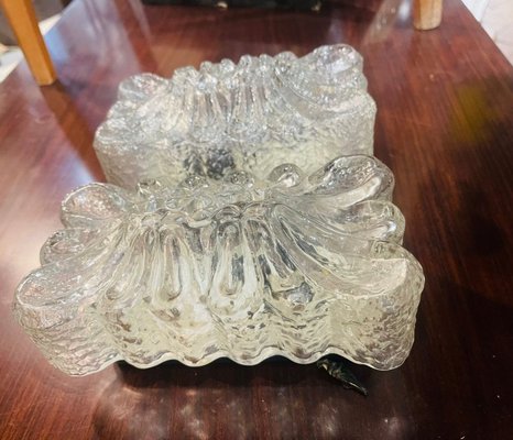 Vintage Wall Lights in Glass, 1960, Set of 2-NUO-1776189