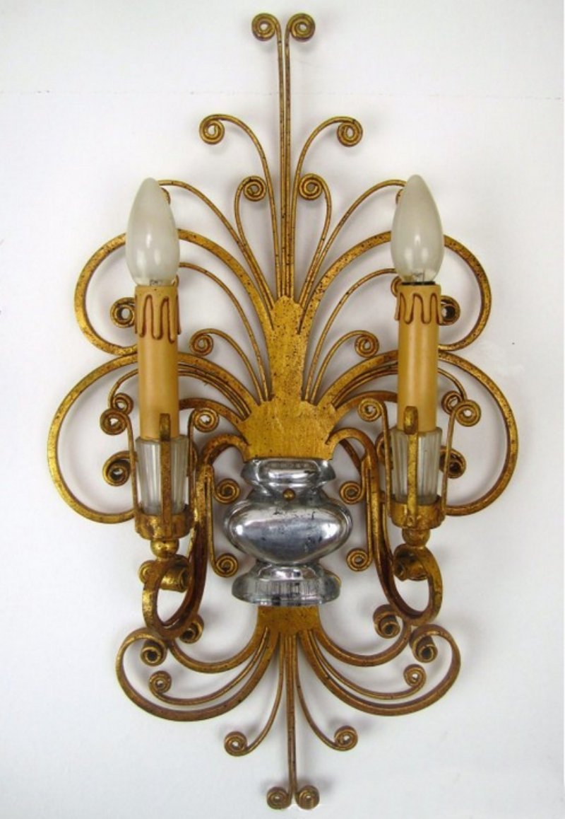 Vintage Wall Sconces from Maison Baguès, 1950s, Set of 2