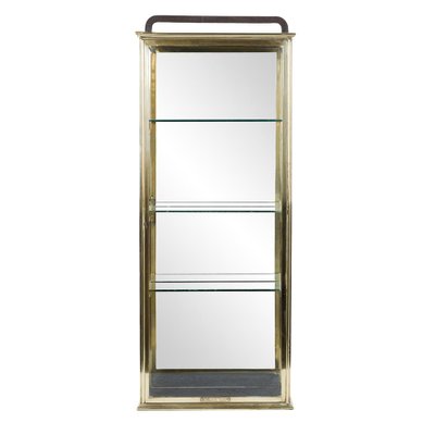 Vintage Wall Showcase in Brass-NQ-1798452