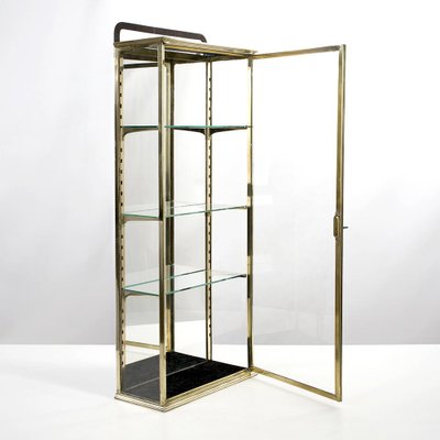 Vintage Wall Showcase in Brass-NQ-1798452