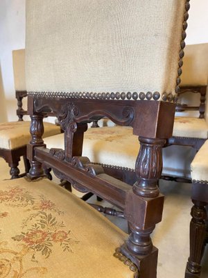 Vintage Walnut Chairs, Set of 10-NPC-1254483