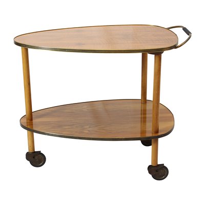 Vintage Walnut Serving Cart, 1950s-WFJ-859528