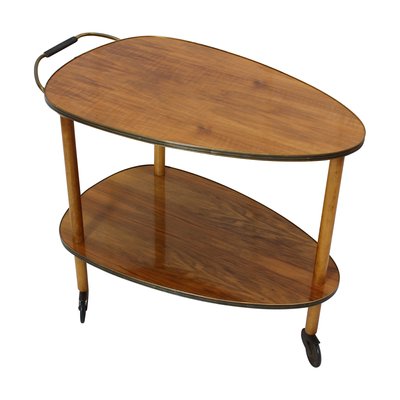 Vintage Walnut Serving Cart, 1950s-WFJ-859528