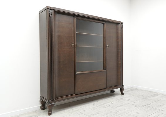 Vintage Wardrobe in Oak, 1920s-ZFH-2034983