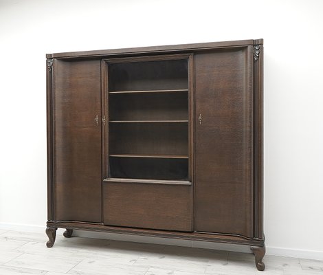 Vintage Wardrobe in Oak, 1920s-ZFH-2034983