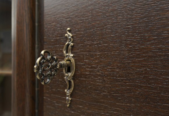 Vintage Wardrobe in Oak, 1920s-ZFH-2034983