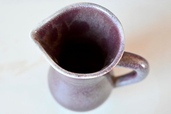 Vintage Water Jug in Aubergine Ceramic from Saint Clément, 1960s-AIU-1795640