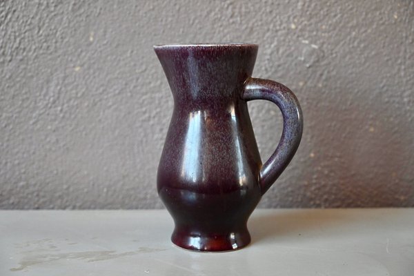 Vintage Water Jug in Aubergine Ceramic from Saint Clément, 1960s-AIU-1795640