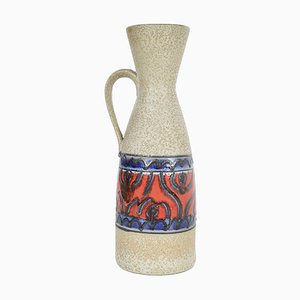 Vintage White and Blue Ceramic Jug-NQ-1369708