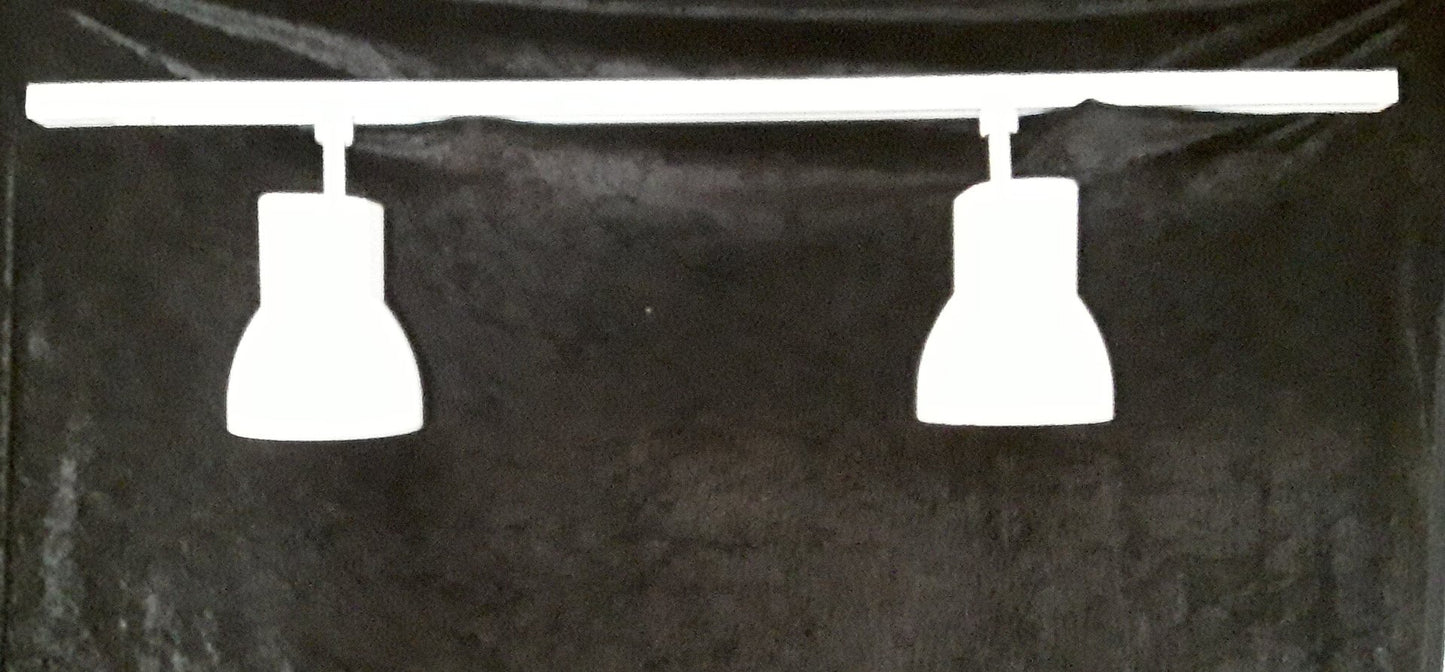 Vintage White Ceiling Lamp with 2 Adjustable Spotlights from Staff, 1970s