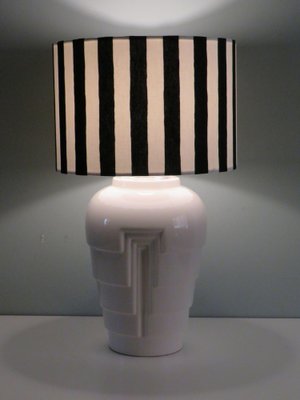 Vintage White Ceramic Table Lamp, 1980s-UKG-1778480