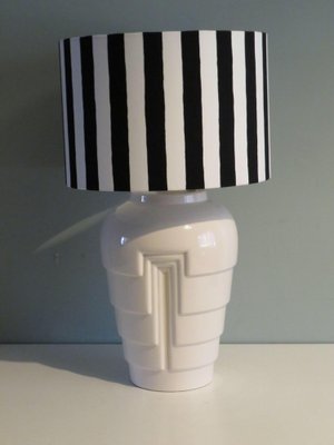 Vintage White Ceramic Table Lamp, 1980s-UKG-1778480