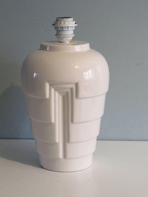 Vintage White Ceramic Table Lamp, 1980s-UKG-1778480