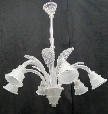 Vintage White Chandelier, 1940s-TTJ-1731735