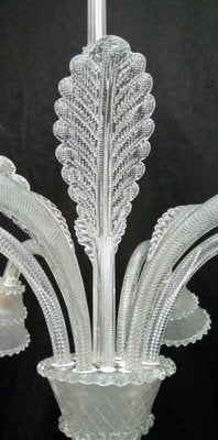 Vintage White Chandelier, 1940s-TTJ-1731735