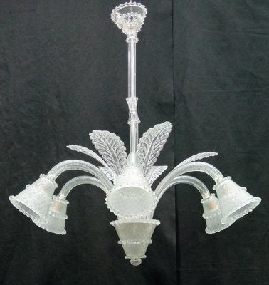 Vintage White Chandelier, 1940s-TTJ-1731735