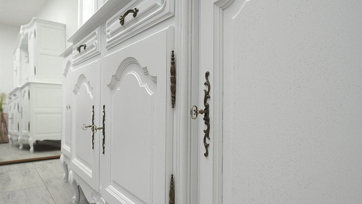 Vintage White Cupboard, 1940s-ZFH-2034980