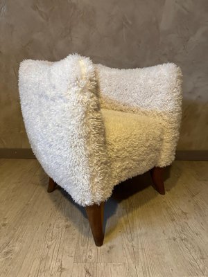 Vintage White Fabric Armchair-BFK-1785374