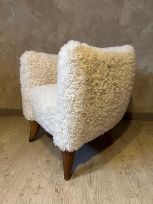 Vintage White Fabric Armchair-BFK-1785374