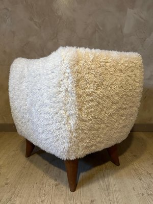 Vintage White Fabric Armchair-BFK-1785374