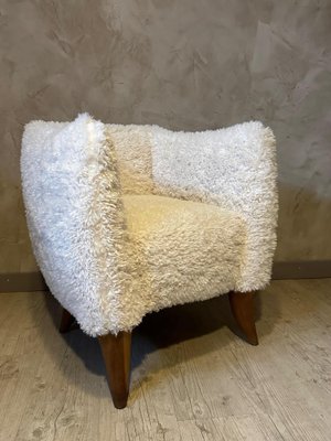 Vintage White Fabric Armchair-BFK-1785374