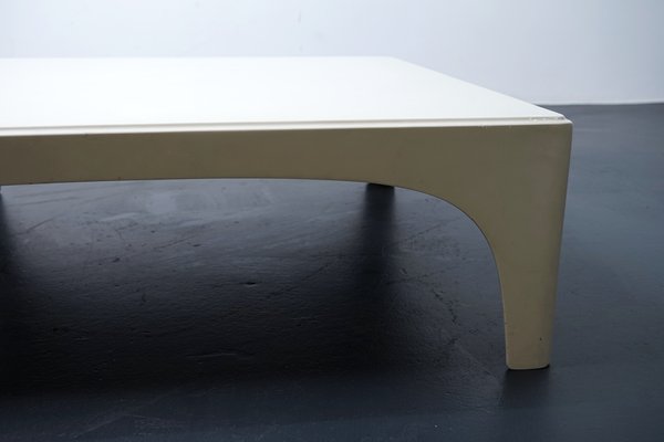 Vintage White Fiberglass Cubism Side Table, 1970s-CIP-1144112