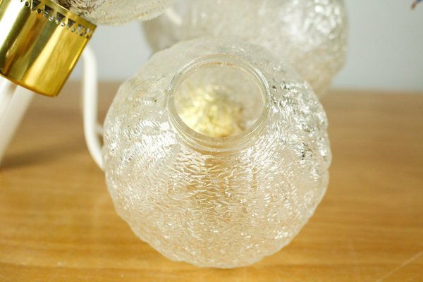 Vintage White Glass Ball Ceiling Lamp-FUP-705947