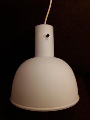 Vintage White Glass Model 4219 Ceiling Lamp from Limburg, 1970s-HOI-564520