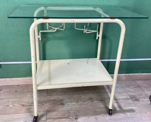 Vintage White Hospital Table-ROJ-1317849