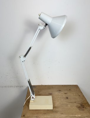 Vintage White Italian Architect Table Lamp, 1970s-CGF-2043858