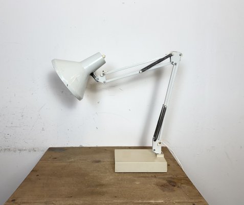 Vintage White Italian Architect Table Lamp, 1970s-CGF-2043858